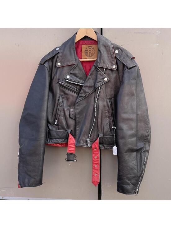 Other - rare kerr leathers vintage 1980s black/brown & red jacket. men’s S or women’s M
